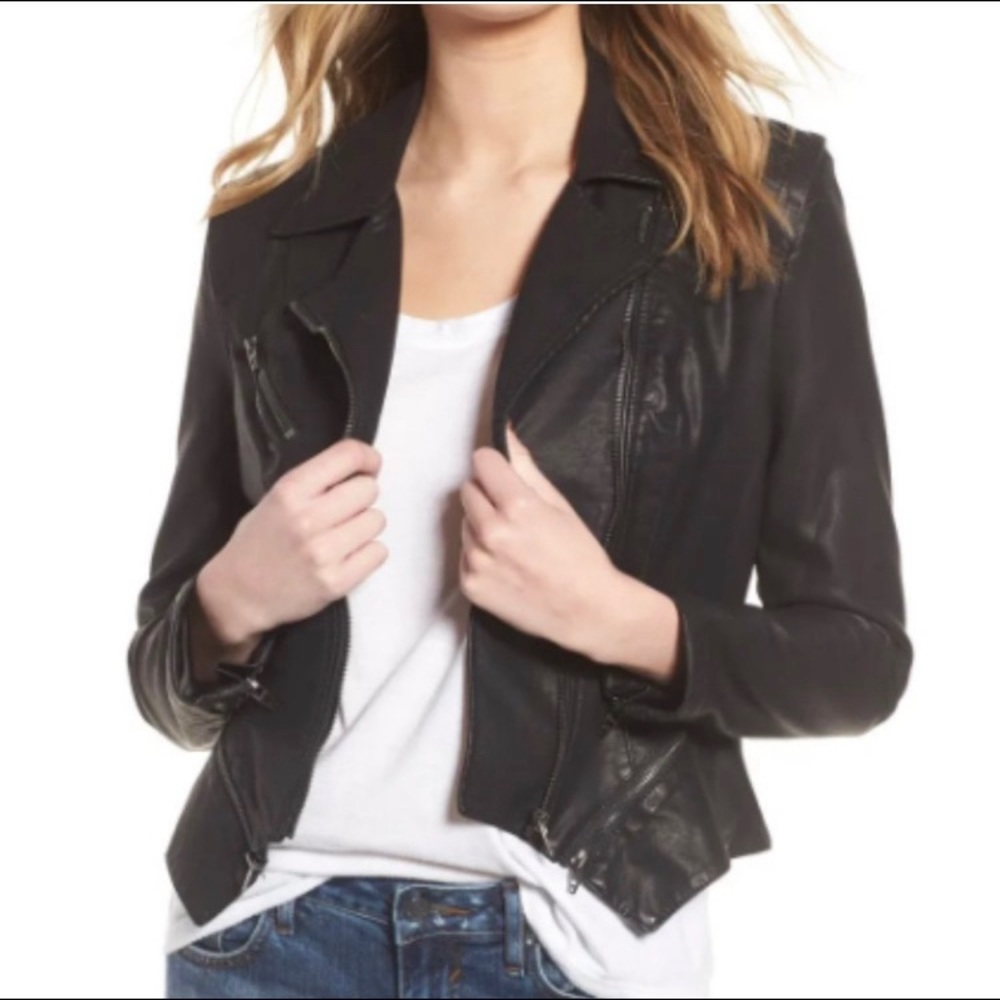 Black leather jacket good condition.Like new.